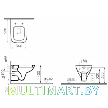 Унитаз Vitra S20 (5507B003-0101) картинка 2